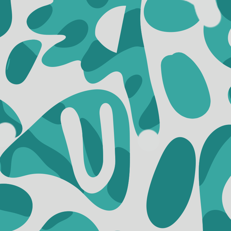 Close-up of Aloha Tinyboard sticker decal “Jellyfish” detailing the abstract teal and white organic shapes.